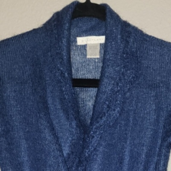 MOHAIR JILL STUART WRAP SWEATER BLUE SMALL c - Picture 3 of 8